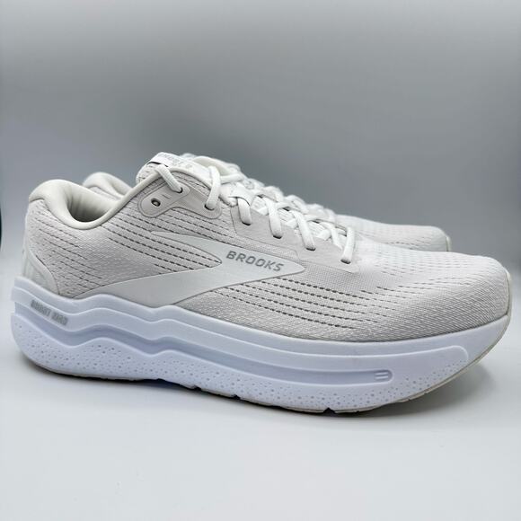 Brooks Ghost Max 2 Bright White Road Running Walking Sneakers Men’s Size 12.5 - Picture 2 of 8